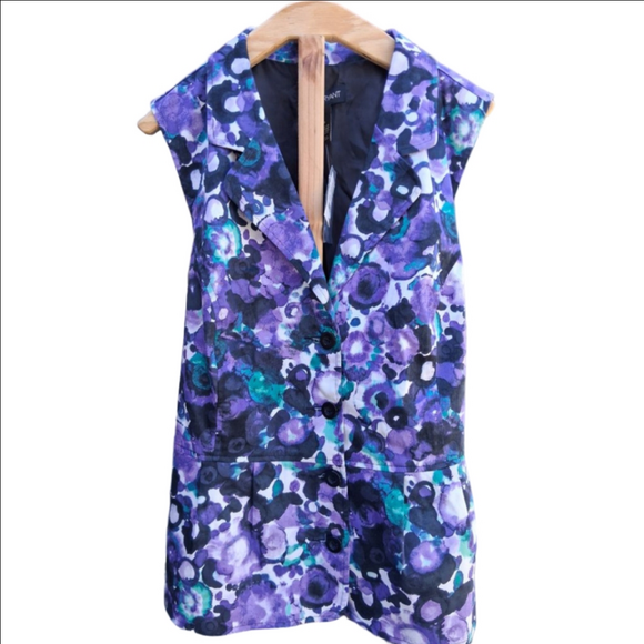 Lane Bryant Jackets & Blazers - NWT🔥Lane Bryant Plus Size 28 Purple Floral Top with Belt